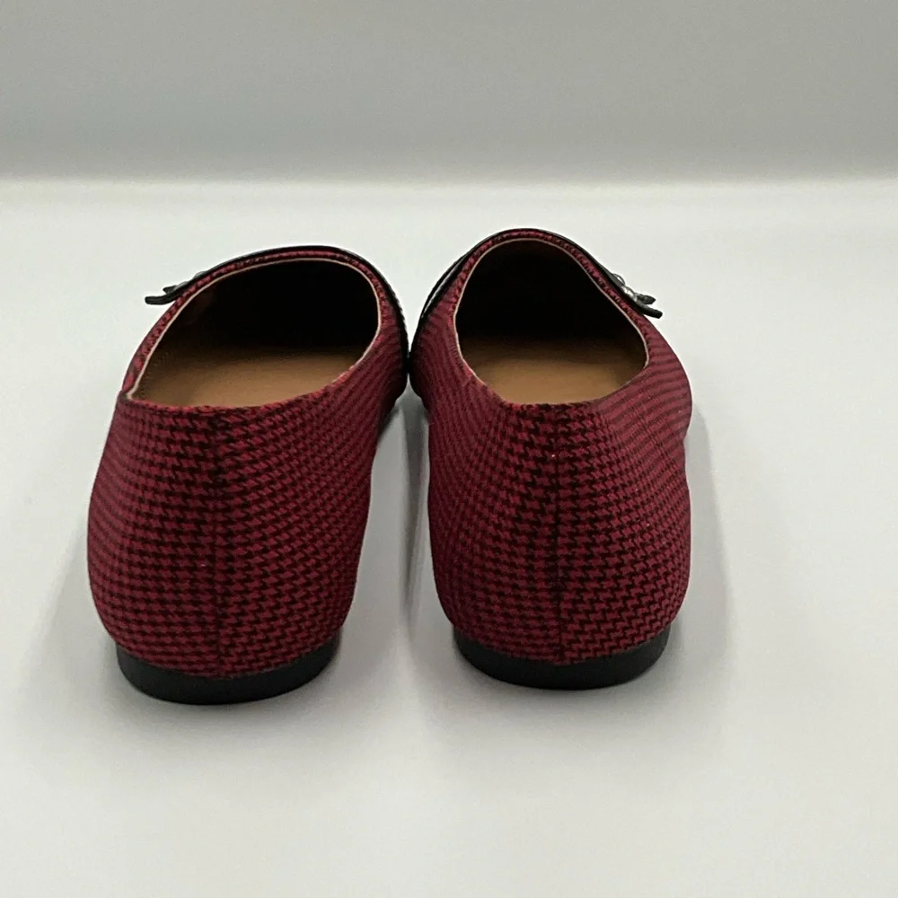 New Directions Shoes Size 7 Burgundy and Black Flats